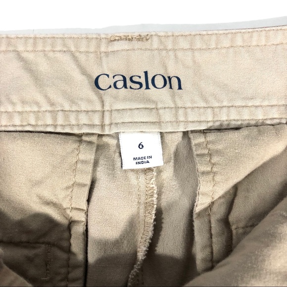 Caslon Beige Mid Rise Stretch Bermuda Shorts - Picture 8 of 8